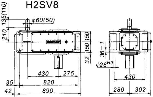 H2SV系列外型及安裝尺寸圖