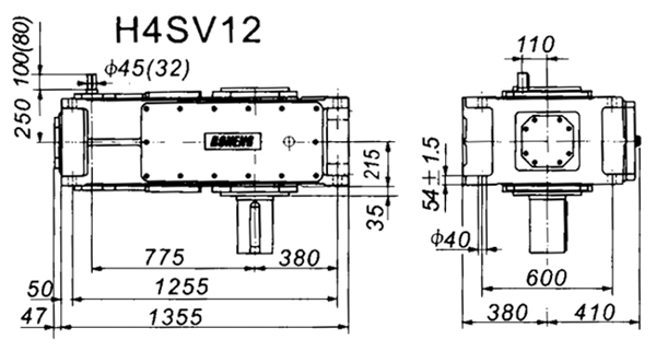 H4SV系列外型及安裝尺寸圖