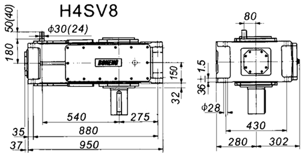 H4SV系列外型及安裝尺寸圖