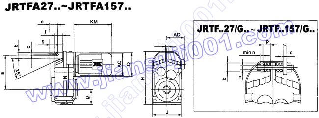 JRTF平行軸-斜齒輪減速電機